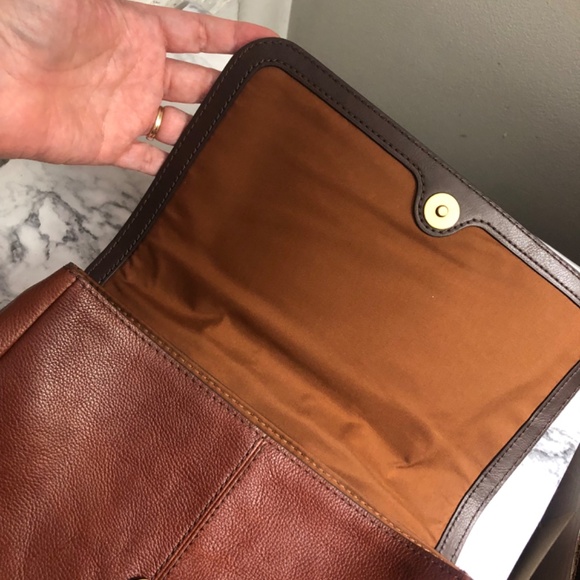 Fossil brown leather backpack - Picture 4 of 5